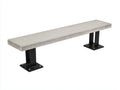 Gartenbank 180×45×45 cm - Betonoptik weiß - Moderne Außenbank für Terrasse und Garten