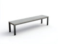 Gartenbank 180×40×45 cm Beton Grau/Schwarz - minimalistische Sitzbank für den Außenbereich