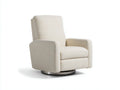 Sessel 81×89×94 cm Stoff Creme/Silber - moderner Drehsessel mit hoher Rückenlehne