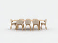 Tisch-Und-Stuhlset Esszimmer Holz 180×90×76 cm - Natur - modernes Esszimmermöbel Set