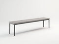 Gartenbank 180×40×45 cm - Steinoptik grau - Außenbank modern minimalistisch
